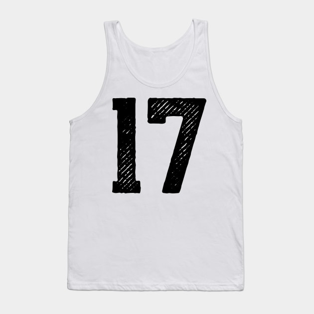 Rough Number 17 Tank Top by colorsplash